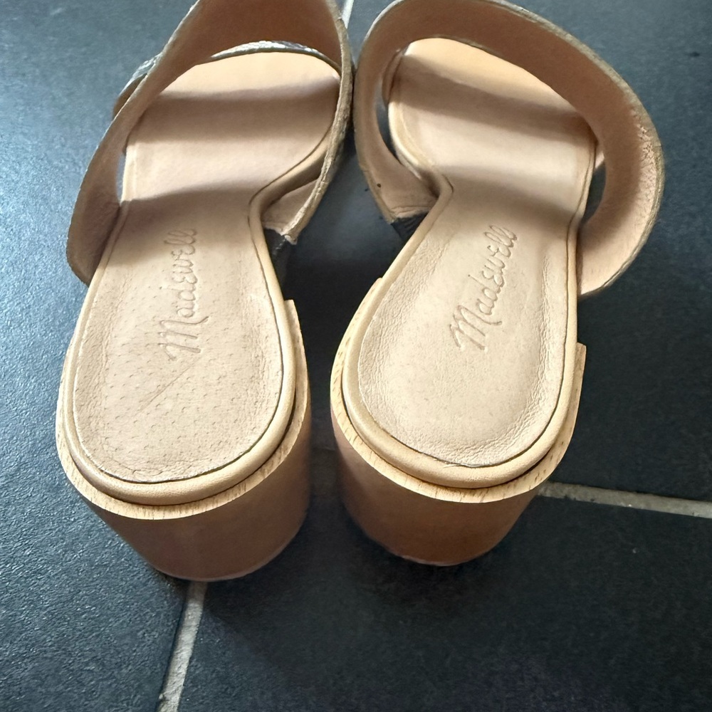 Madewell Kiera snakeskin sandals size 8 - Picture 2 of 6